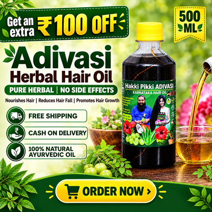 Adivasi Hakki Pikki Herbal Hair Oil